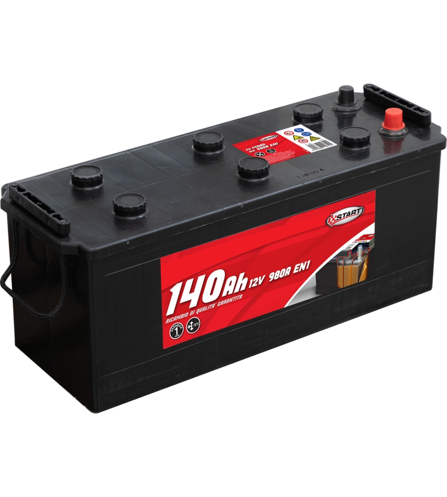 Batteria per autocarro e trattori 140ah 12v 980a polo positivo sinistro